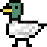 pixel art gif of a duck teabagging, "duckbag"